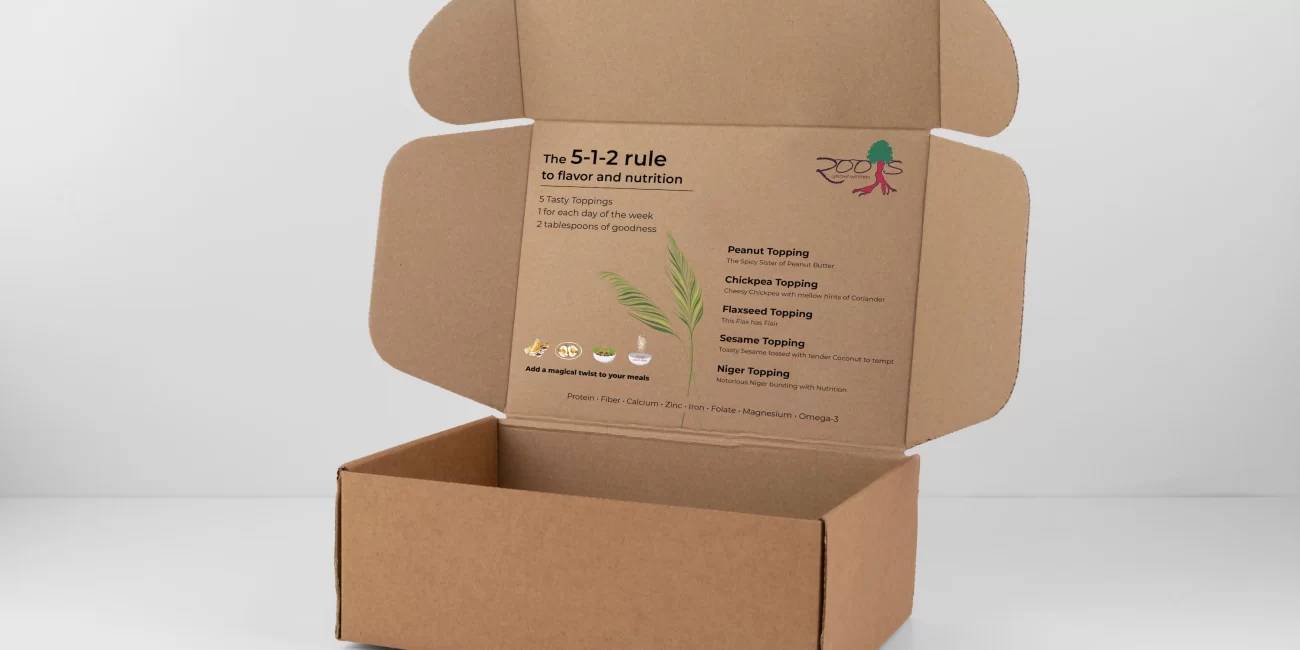 Tasty Tops Cardboard Packaging Open